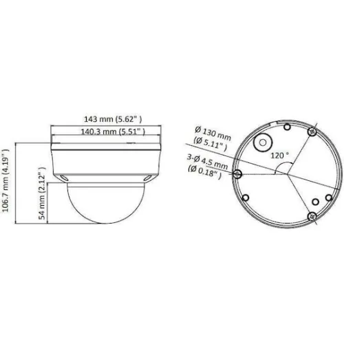 HIKVISION HIWATCH υβριδική κάμερα HWT-D320-VF, 2.8-12mm, 2MP, IP66, IK10