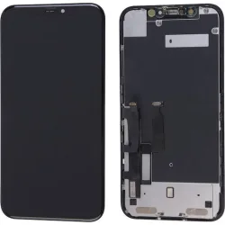 TW INCELL LCD ILCD-018 για iPhone 11, camera-sensor ring, earmesh, μαύρη