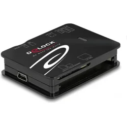 DELOCK card reader 91007 για Micro SD/SD/CF/MS/xD/M2, μαύρο