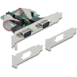 DELOCK κάρτα επέκτασης PCIe σε 2x RS-232 90007, 921.6Kbps