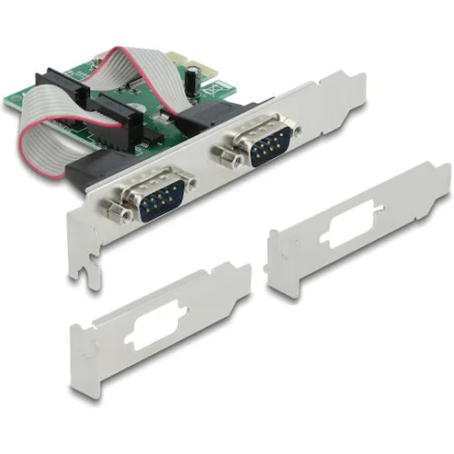 DELOCK κάρτα επέκτασης PCIe σε 2x RS-232 90007, 921.6Kbps