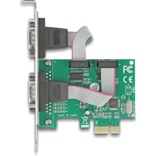 DELOCK κάρτα επέκτασης PCIe σε 2x RS-232 90007, 921.6Kbps