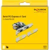 DELOCK κάρτα επέκτασης PCIe σε 2x RS-232 90007, 921.6Kbps