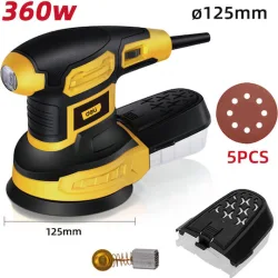 Deli DM128685 Έκκεντρο Τριβείο 125mm Ρεύματος 360W