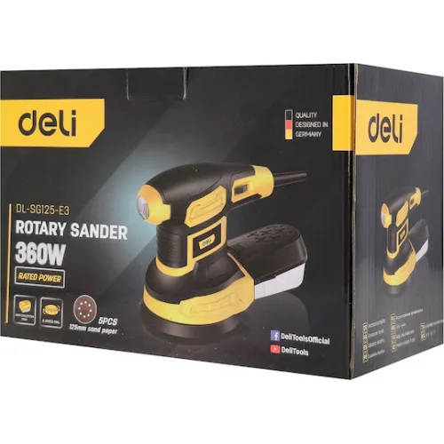 Deli DM128685 Έκκεντρο Τριβείο 125mm Ρεύματος 360W