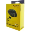 DELOCK ασύρματο ποντίκι 12526, Οπτικό, USB-C receiver, 3-button, μαύρο