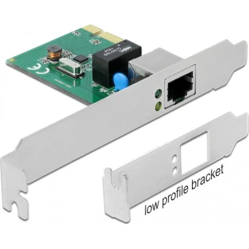 DELOCK κάρτα επέκτασης PCI Express σε RJ45 90381, 1000Mbps, low profile