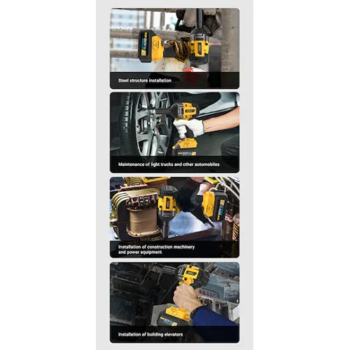 DELI κρουστικό μπουλονόκλειδο μπαταρίας DC234Z, Brushless, 20V, 850N.m, 1/2
