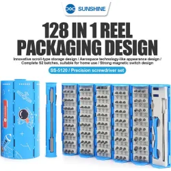 SUNSHINE σετ κατσαβιδιών ακριβείας SS-5120 με θήκη, μαγνητικό, 128τμχ