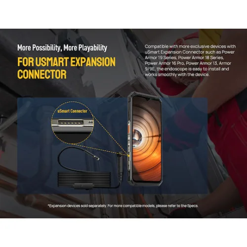 ULEFONE ενδοσκοπική κάμερα E02 για uSmart βύσμα, dual camera, IP67
