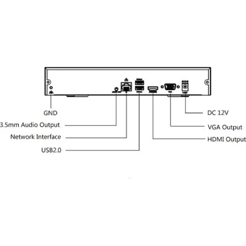 Uniarch NVR-110E2 Καταγραφικό NVR 10 Καναλιών με Ανάλυση 4K