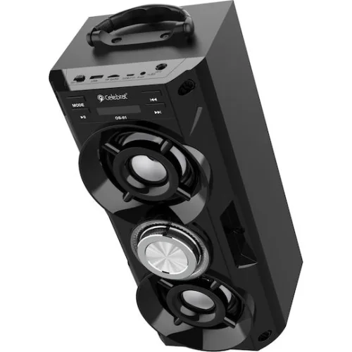 CELEBRAT φορητό ηχείο OS-01, 10W, 1200mAh, Bluetooth, FM, LED, μαύρο