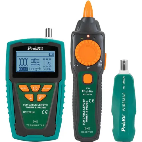 Proskit MT-7071N Tester Καλωδίων Δικτύου RJ45 / BNC / RJ11 / RJ12
