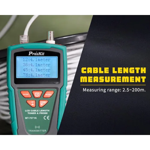 Proskit MT-7071N Tester Καλωδίων Δικτύου RJ45 / BNC / RJ11 / RJ12