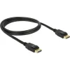 DELOCK καλώδιο DisplayPort 1.2 83807, 4K/60Hz, 21.6 Gbps, 3m, μαύρο