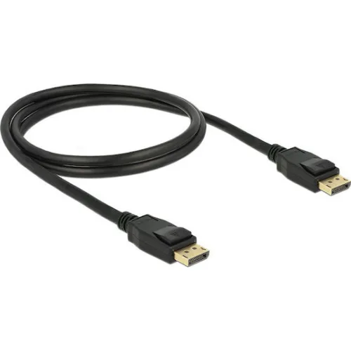 DELOCK καλώδιο DisplayPort 1.2 83807, 4K/60Hz, 21.6 Gbps, 3m, μαύρο