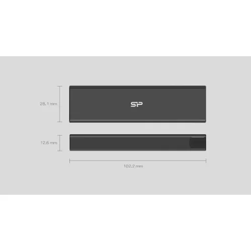 SILICON POWER θήκη για M.2 PCIe NVMe/SATA SSD PD60, tool free, 10Gbps, μαύρη