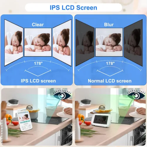 HELLOBABY ενδοεπικοινωνία μωρού HB6241 με κάμερα & οθόνη 4
