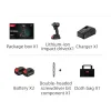 DELI παλμικό κατσαβίδι μπαταρίας DE-QZ20-1D2, Brushless, 20V, 2x 2Ah, 200N.m