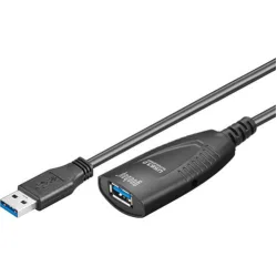 GOOBAY καλώδιο προέκτασης USB 3.0 95727, active, 5Gbps, 5m, μαύρο