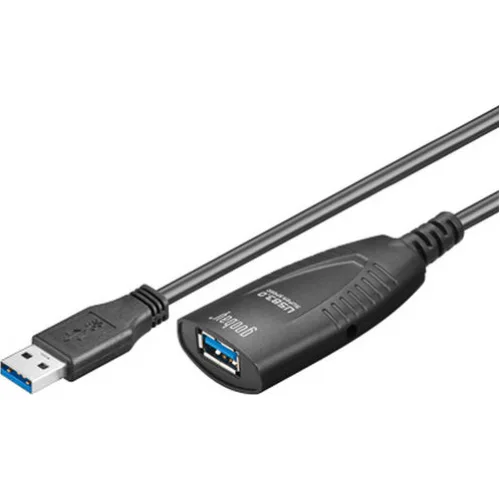 GOOBAY καλώδιο προέκτασης USB 3.0 95727, active, 5Gbps, 5m, μαύρο