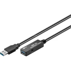 GOOBAY καλώδιο προέκτασης USB 3.0 95727, active, 5Gbps, 5m, μαύρο