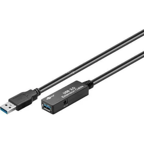GOOBAY καλώδιο προέκτασης USB 3.0 95727, active, 5Gbps, 5m, μαύρο
