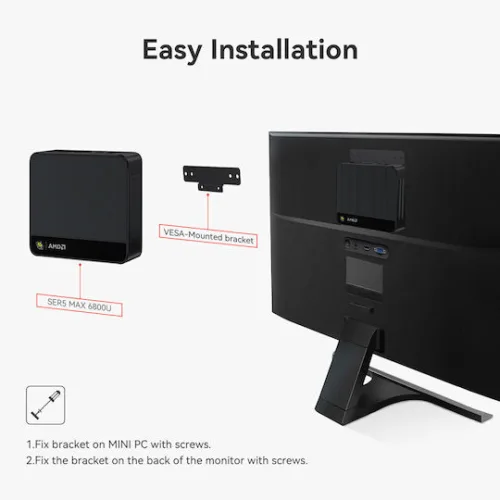 BEELINK mini PC SER5 Max, AMD Ryzen R7 7735U, 16GB, 500GB M.2, Windows 11 Pro
