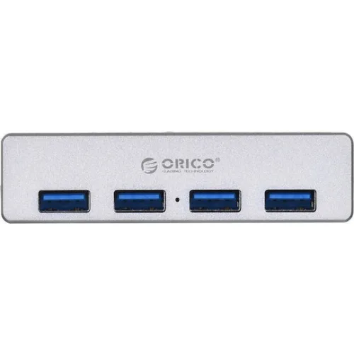 ORICO USB hub MH4PU-P με σφιγκτήρα, 4x θυρών, 5Gbps, USB σύνδεση, ασημί