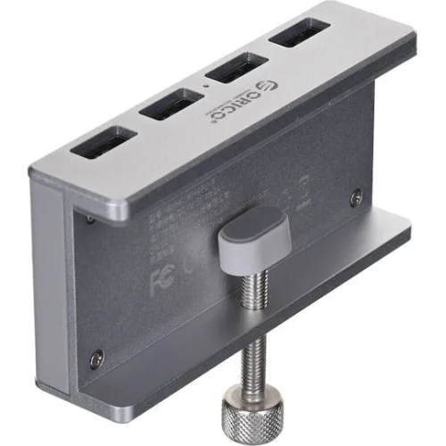 ORICO USB hub MH4PU-P με σφιγκτήρα, 4x θυρών, 5Gbps, USB σύνδεση, ασημί