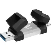 SILICON POWER USB Flash Drive C51, USB/USB-C, 128GB, 120MBps, ασημί