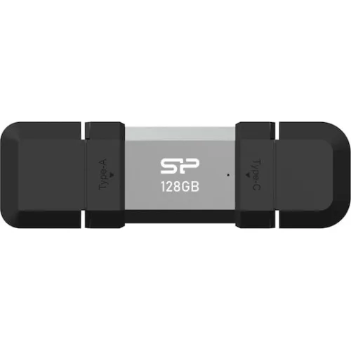 SILICON POWER USB Flash Drive C51, USB/USB-C, 128GB, 120MBps, ασημί