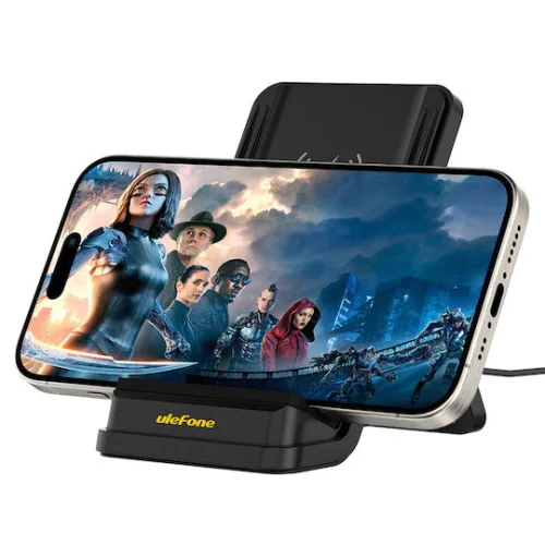 ULEFONE ασύρματος φορτιστής & βάση smartphone WCS01, 50W, μαύρος
