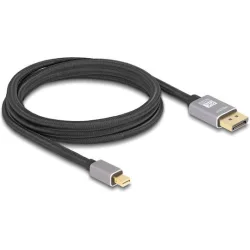 DELOCK καλώδιο mini DisplayPort σε DisplayPort 81092, 8K/60Hz, 32.4 Gbps, 2m, μαύρο