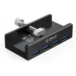 ORICO USB hub MH4PU-P με σφιγκτήρα, 4x θυρών, 5Gbps, USB σύνδεση, μαύρο