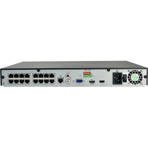 UNIARCH NVR καταγραφικό NVR-216S2-P16, H.265/H.264, 8MP, 16 κανάλια PoE