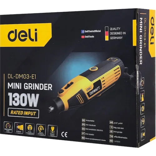 DELI περιστροφικό πολυεργαλείο DL-DM03-E1, 130W έως 32000rpm