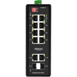 HIMAX industrial PoE switch PS1802FG-I, 8x GE PoE/2x GE/2x GF SFP θύρες, έως 1000Mbps
