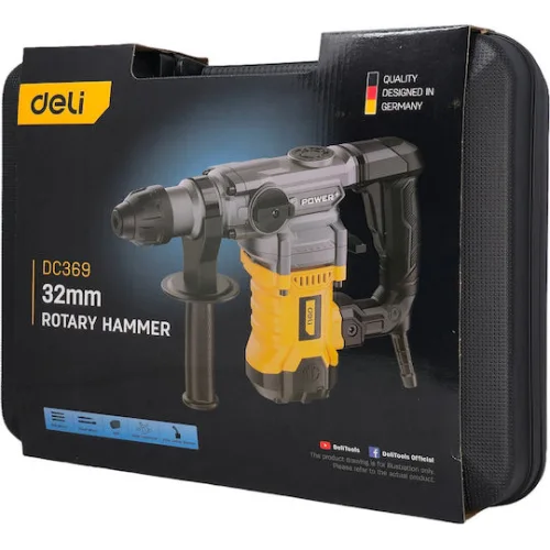 DELI κρουστικό σκαπτικό ρεύματος DC369, 1500W, 5.5J