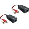 FOLKSAFE audio extender FS-2001AA μέσω καλωδίου RJ45, RCA σε RCA, έως 1000m