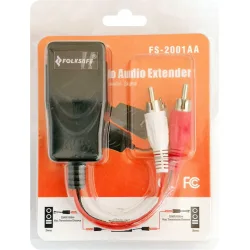 FOLKSAFE audio extender FS-2001AA μέσω καλωδίου RJ45, RCA σε RCA, έως 1000m