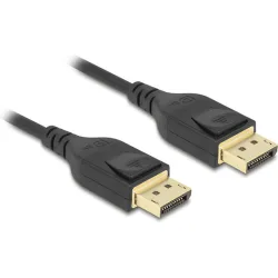 DELOCK καλώδιο DisplayPort 85660, certified, 8K/60Hz, 32.4 Gbps, 2m, μαύρο