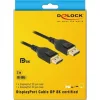 DELOCK καλώδιο DisplayPort 85660, certified, 8K/60Hz, 32.4 Gbps, 2m, μαύρο