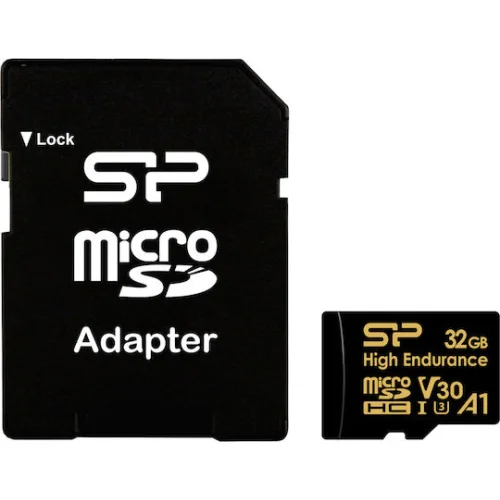 SILICON POWER κάρτα μνήμης microSDHC High Endurance, 32GB, Class 10 UHS-I U3 A1 V30
