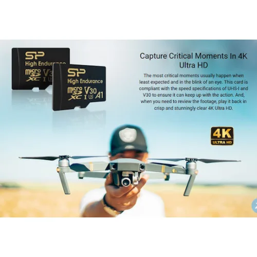 SILICON POWER κάρτα μνήμης microSDHC High Endurance, 32GB, Class 10 UHS-I U3 A1 V30