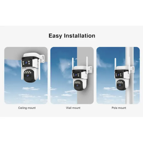 VSTARCAM smart ηλιακή κάμερα BG621DR, dual lens, 3MP, 4G, SD, PTZ, IP66