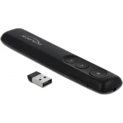 DELOCK Τηλεχειριστήριο παρουσιάσεων 64092 με laser, ασύρματο, έως 30m