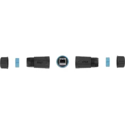 DELOCK αδιάβροχος αμφίδρομος σύνδεσμος RJ45 Cat.6A 86693, μπλε