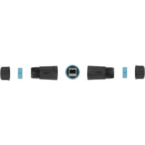DELOCK αδιάβροχος αμφίδρομος σύνδεσμος RJ45 Cat.6A 86693, μπλε