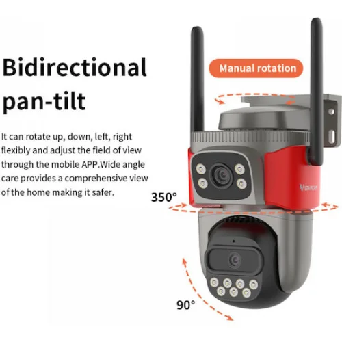 VSTARCAM smart κάμερα AF621DR, dual lens, αναγνώριση φωτιάς & καπνού, 2MP, WiFi, SD, PTZ, IP66